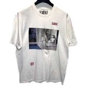TOPMAN Universal Studios SCARFACE Picture PRINT WHITE 100%Cotton Men SHIRT Sz L
